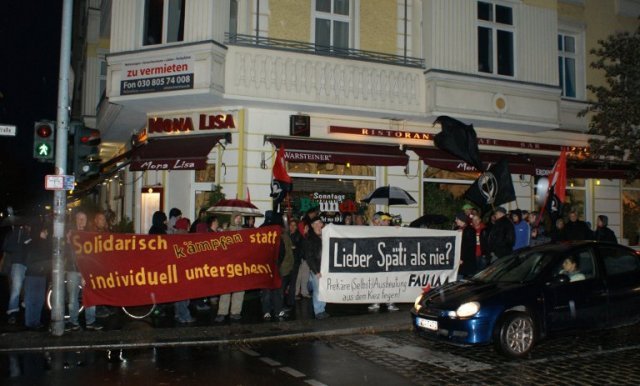 Kundgebung Mitte Oktober in Friedrichshain