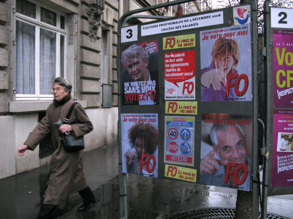 Betriebsratswahlkampf 2008 in Frankreich ©Whisperpress 